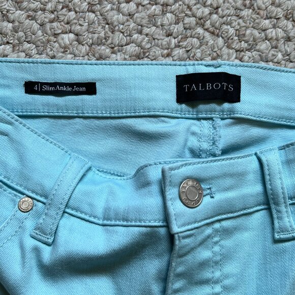 TALBOTS - Slim Ankle Jeans - Sea Salt Blue -- NEW with Tag - Picture 5 of 10